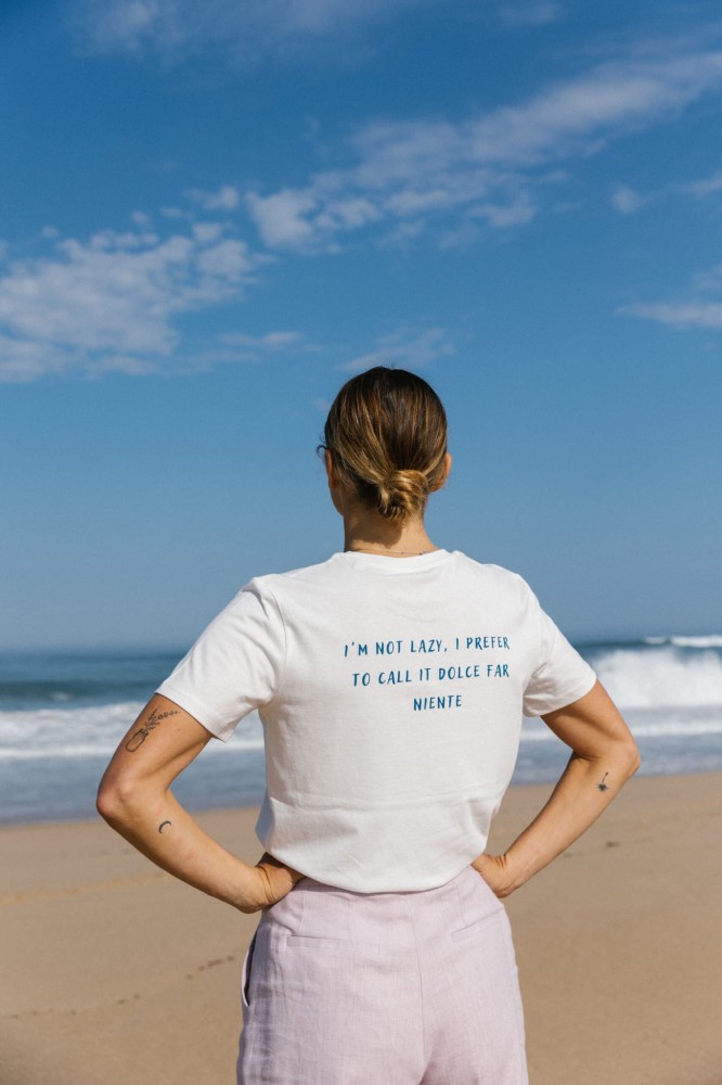 T-shirt z bawełny organicznej Dolce Far Niente Rozmiar XS