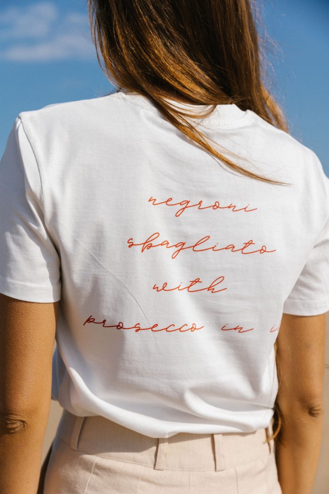 T-shirt z bawełny organicznej Negroni sbagliato Rozmiar XS