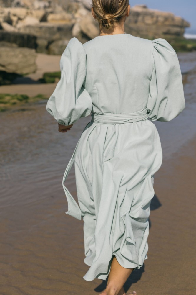 Sukienka kopertowa midi Pistacchio Rozmiar XS/S