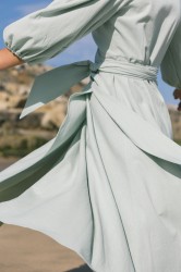 Sukienka kopertowa midi Pistacchio Rozmiar XS/S