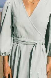 Sukienka kopertowa midi Pistacchio Rozmiar XS/S