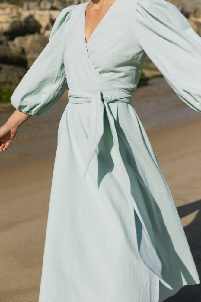 Sukienka kopertowa midi Pistacchio Rozmiar XS/S