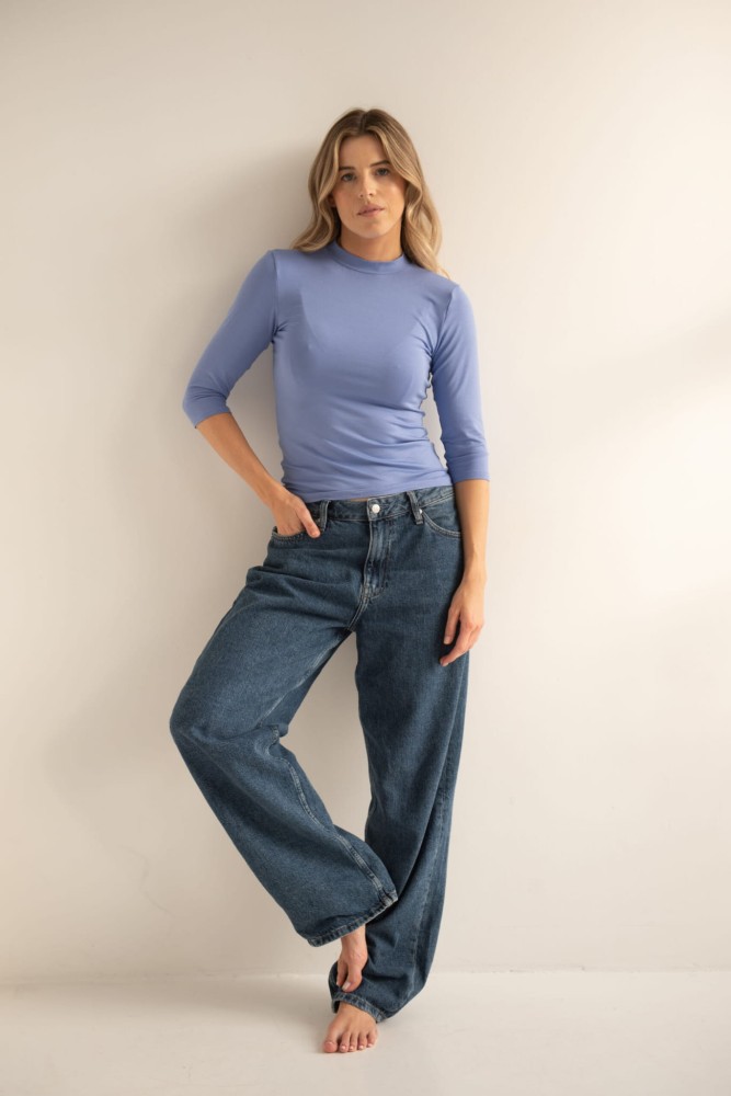 Niebieska bluzka z wiązaniem z tyłu Marittima Rozmiar XS