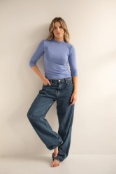 Niebieska bluzka z wiązaniem z tyłu Marittima Rozmiar XS