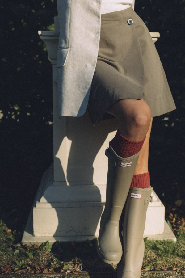 spódnica kopertowa oliwkowa