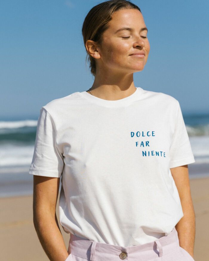 T-shirt z bawełny organicznej Dolce Far Niente